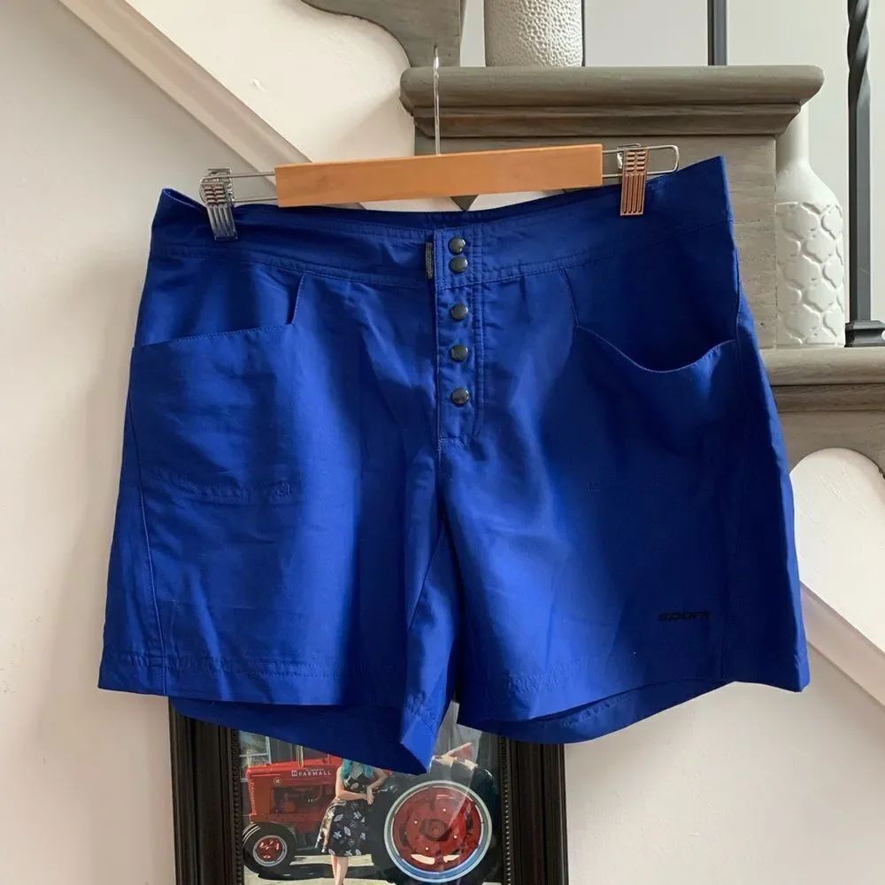 Sporti Royal Blue Button Front Athletic Shorts sz M NWOT